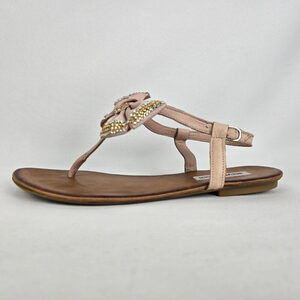 Steve Madden Pink Leather Bow Sandals Size 9